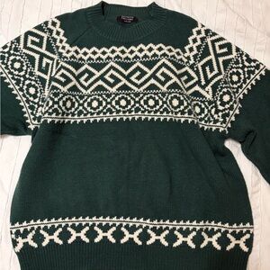 Brunette The Label Green fair isle  Sweater